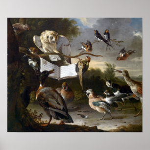 Melchior d'Hondecoeter Das Konzert der Vögel Poster