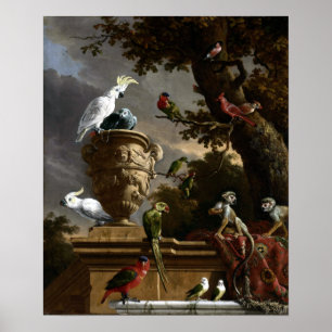 Melchior d'Hondecoeter Die Menagerie Poster