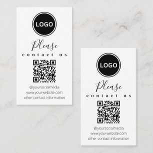 Melde Dich bei uns QR-Code Modern Business Card Visitenkarte