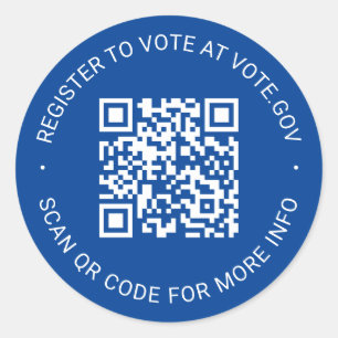 Melden Sie sich an, um abzustimmen, QR-Code benutz Runder Aufkleber