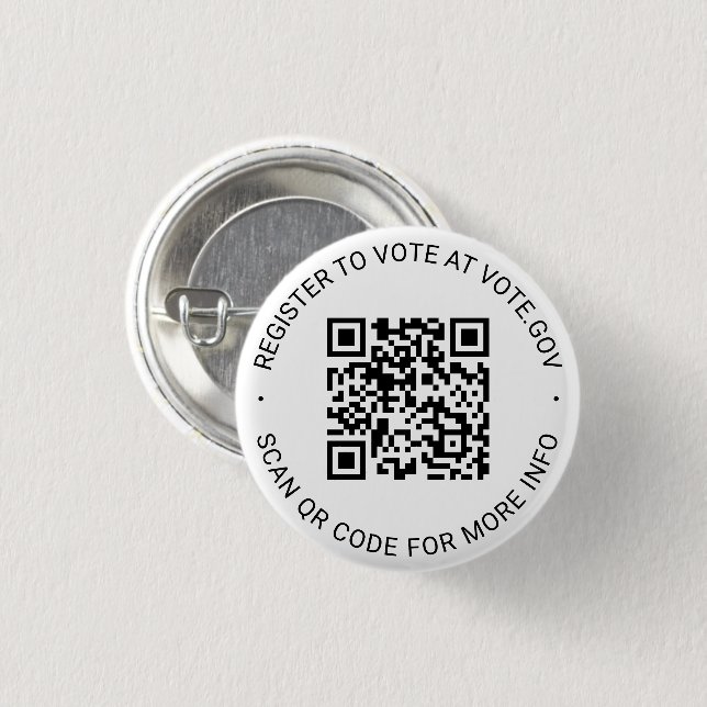 Melden Sie sich an, um den QR-Code abzustimmen. Button (Vorne & Hinten)