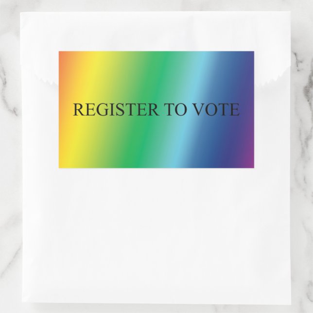 Melden Sie sich an, um für eleganten typografische Rechteckiger Aufkleber (Tasche)