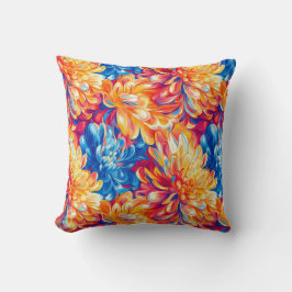 Melden von Chrysanthemum Pop Art Vibranding Design Kissen