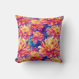 Melden von Chrysanthemum Pop Art Vibranding Design Kissen