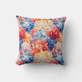 Melden von Chrysanthemum Pop Art Vibranding Design Kissen