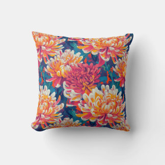 Melden von Chrysanthemum Pop Art Vibranding Design Kissen