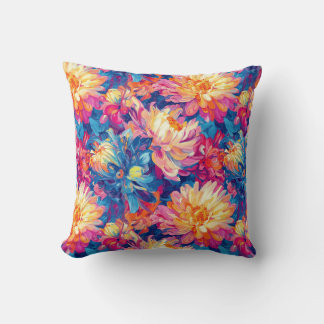 Melden von Chrysanthemum Pop Art Vibranding Design Kissen