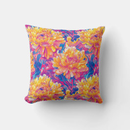 Melden von Chrysanthemum Pop Art Vibranding Design Kissen