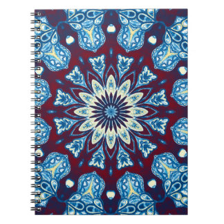 Meldende Aquarellfarbe farbige symmetrische Muster Notizblock