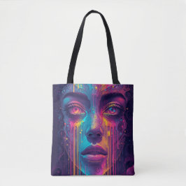 Meldende Realität Tote Bag - Trippy Psychedelic Ne