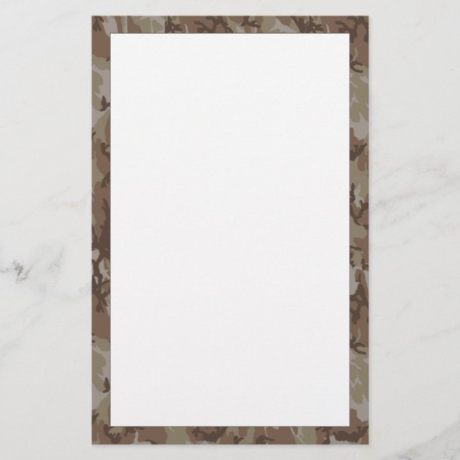 Meldung auf Camouflage Briefpapier (Vorderseite)