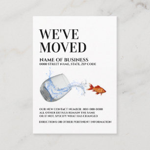 Meldung "Aus dem Wasser fließender Fisch" Visitenkarte