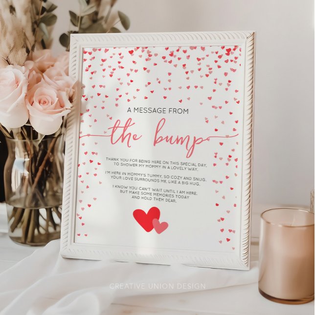 Meldung aus der Babyduschdekoration mit Klumpensym Poster (little sweetheart baby shower)