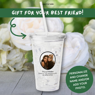 Meldung "Best Friend Gift Bestie BESTE FREUNDIN"-F Acryltrinkbecher
