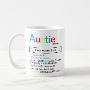 Meldung "Beste Tante je Suche Motor Ergebnis" Kaffeetasse