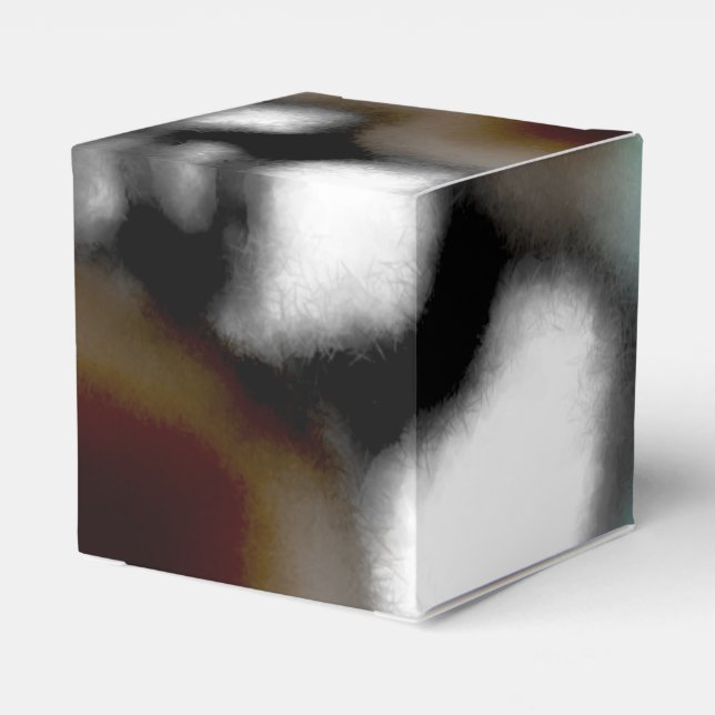 Meldung in einer Flasche: Abstrakt braun, Aquamari Geschenkschachtel (Rückseite)