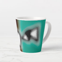Meldung in einer Flasche: Abstrakt braun, Aquamari Milchtasse