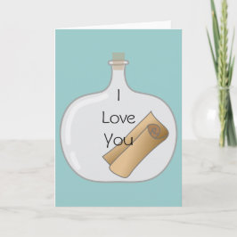 Meldung in einer Flasche Karte