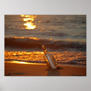 Meldung in einer Flasche Poster