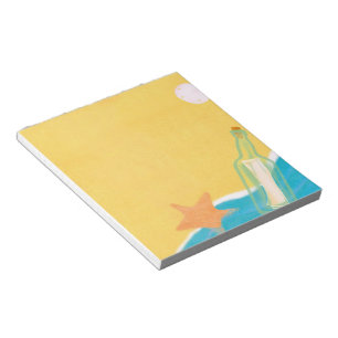 Meldung in Flasche 1 Notizblock