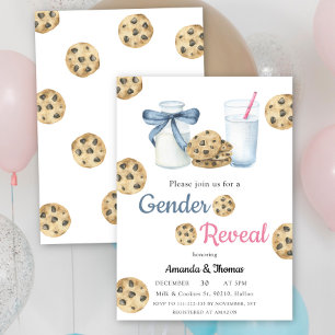Meldung über Milch und Cookies Geschlecht Einladung