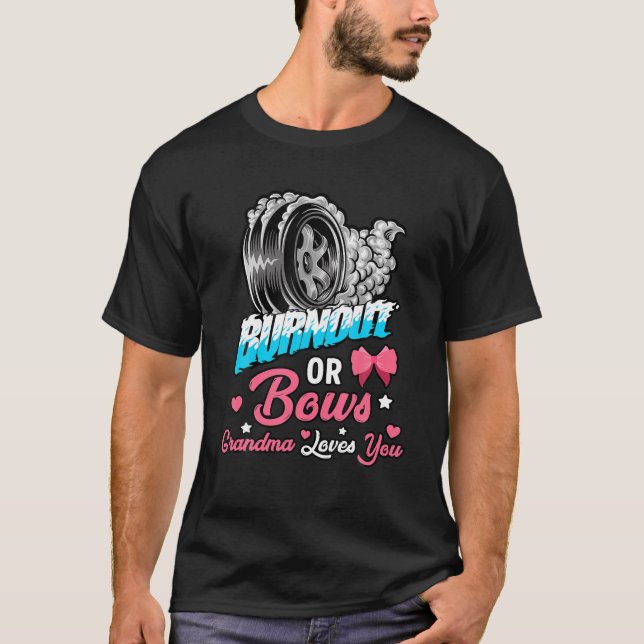 Meldung von Ausgeburten oder Bows Gender Reveal Ba T-Shirt (Vorderseite)