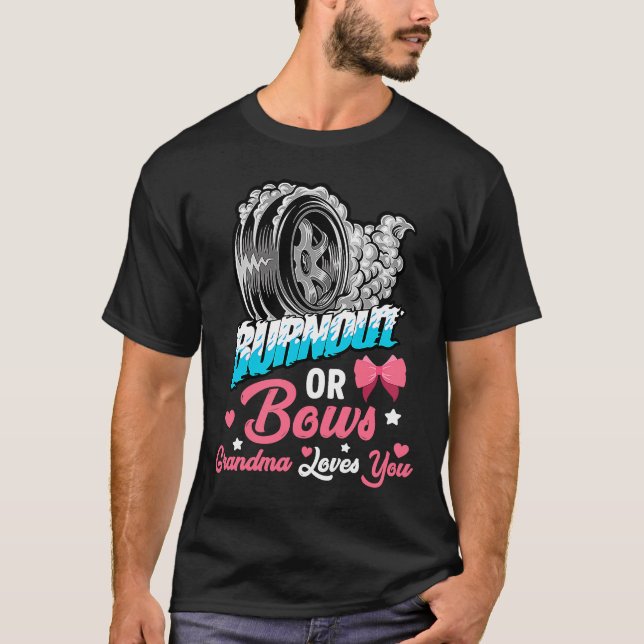 Meldung von Ausgeburten oder Bows Gender Reveal Ba T-Shirt (Vorderseite)