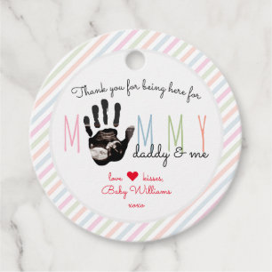 Meldung von Bump Ultrasound Niedlich Baby Shower Geschenkanhänger