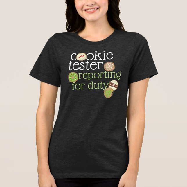 Meldung von Cookie-Testern Tri-Blend Shirt (Vorderseite)