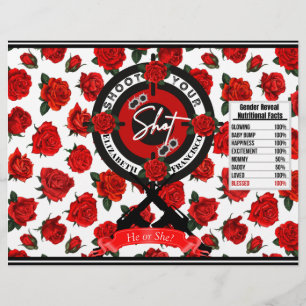 Meldung von Waffen oder Rose   Chip Bag Cover Flyer