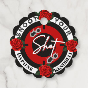 Meldung von Waffen oder Rose Shoot your Shot Geschenkanhänger