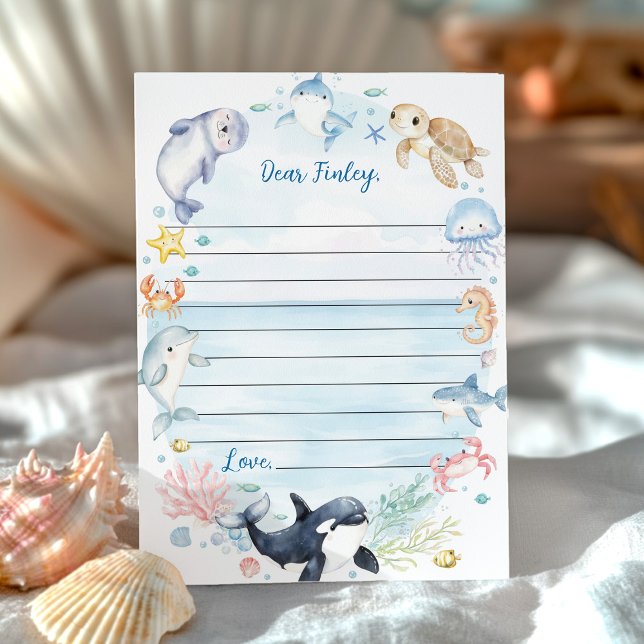 Meldungskarte für das Sea Party Time Capsule Dankeskarte (Von Creator hochgeladen)