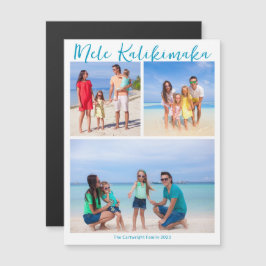 Mele Kalikimaka 3 Foto Beach Christmas Magnet