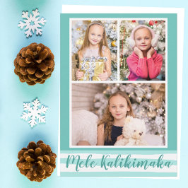 Mele Kalikimaka | 4 Foto Aquamarin Weihnachten