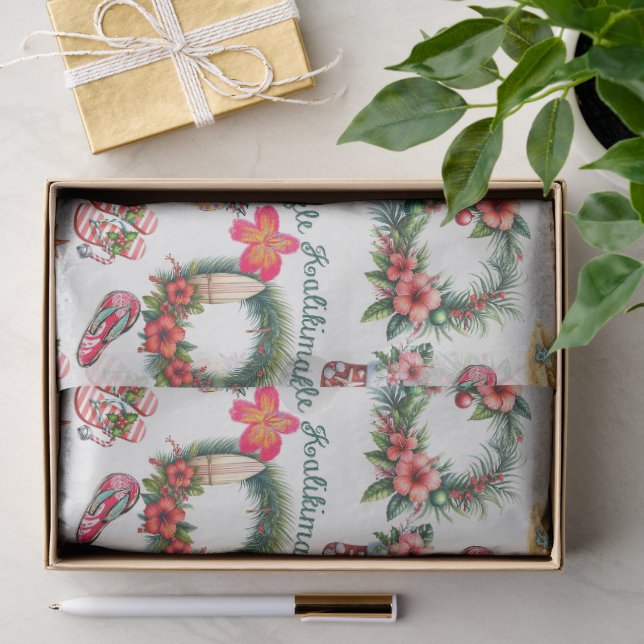 Mele Kalikimaka am Strand Seidenpapier (Geschenk)