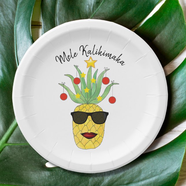 Mele Kalikimaka Ananas Pappteller (Von Creator hochgeladen)