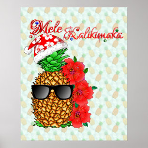 Mele Kalikimaka Ananas Poster