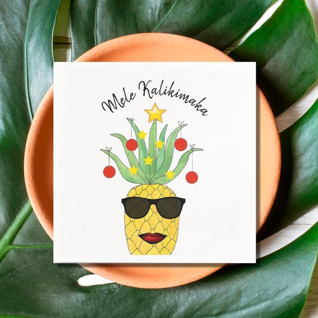 Mele Kalikimaka Ananas Serviette (Von Creator hochgeladen)