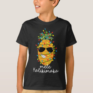 Mele Kalikimaka Ananas Tree Hawaiian Weihnachten T-Shirt