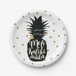 Mele Kalikimaka Ananas Weihnachtsfeier Pappteller