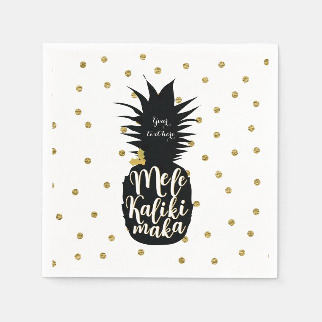 Mele Kalikimaka Ananas Weihnachtsfeier Serviette (Vorderseite)