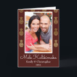 Mele Kalikimaka Ananas Weihnachtsfotokarte Feiertagskarte<br><div class="desc">Mele Kalikimaka Imitate Foil Gold und Burgund Ananas Weihnachts Burgundy Foto Card. Diese hawaiianische Weihnachtskarte ist perfekt für eine tropische Weihnachtskarte der Familie.</div>
