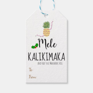 Mele Kalikimaka Ananas Weihnachtsgeschenk-Tag Geschenkanhänger