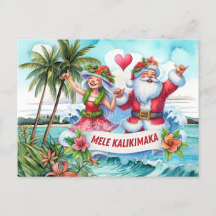 Mele Kalikimaka aus Hawaii Feiertagspostkarte