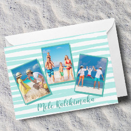 Mele Kalikimaka Beach Weihnachtsschick Aquamarines Feiertagskarte