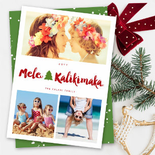Mele Kalikimaka Brush 3 Foto Collage Weihnachten