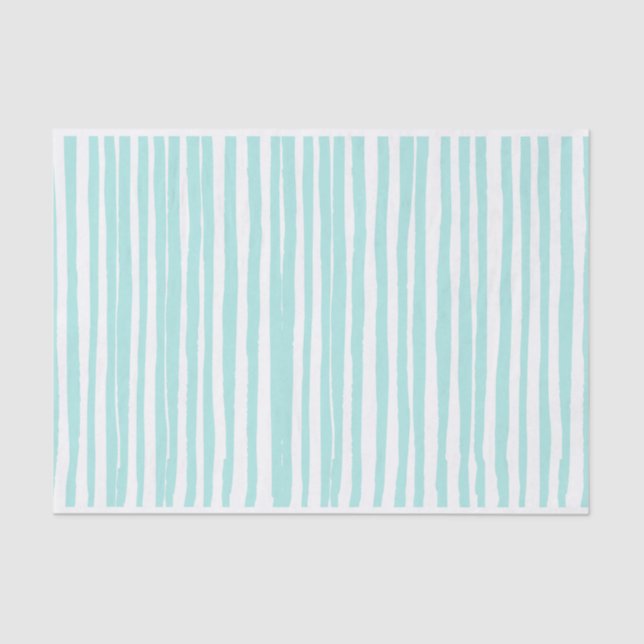 Mele Kalikimaka Chic Aquamarin Stripe Seidenpapier (Vorderseite)