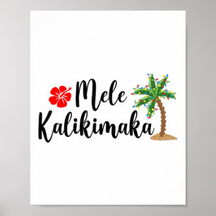 Mele Kalikimaka Christmas Beach Aloha Party Hawaii Poster