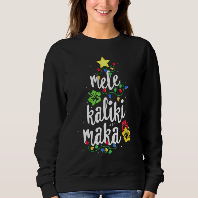 Mele Kalikimaka Christmas Hawaiian Apparel, Santa Sweatshirt (Vorderseite)