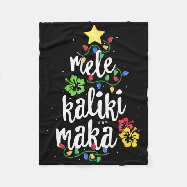 Mele Kalikimaka Christmas Hawaiian T Shirt  Fleecedecke (Vorderseite)
